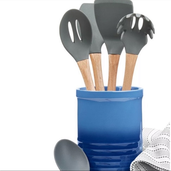 NWT Martha Stewart Collection 5-Pc. Kitchen Utensil Set & Crock Keep - Picture 3 of 4